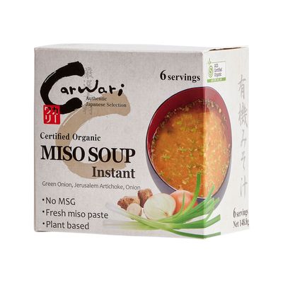 Carwari Organic Miso Soup Instant x 6 Serves (102g net)